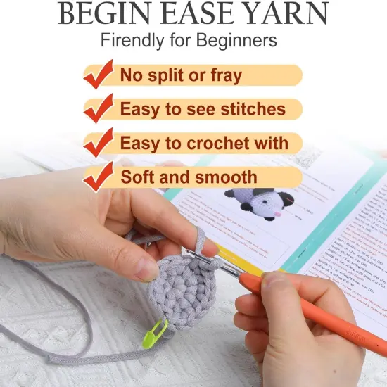 Crochet Kit for Beginners,Crochet Animal Kit with Step-by-Step Video Tutorials,Grey Crochet Possum,Easy Yarn Kits,Beginners Crochet Kit for Adults,Gifts for Women,Adults,Kids {4}