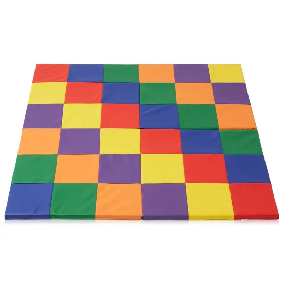 Casafield Play Mat, 58" x 58" Foldable Kids Activity Floor Mat for Infants and Toddlers, Large Padded Playmat, Assorted Colors {1}