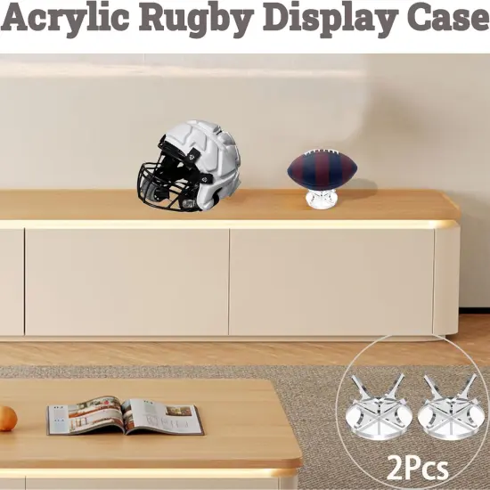 2Pcs Acrylic Baseball Holder Display Case Display for Balls Suitable for Baseball, Golf Softball, Tennis Ball Spheres, Thanksgiving Pumpkin Ball, Wooden Eggs Clear Baseball Stand {5}