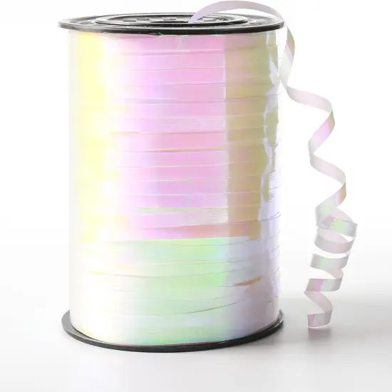 500 Yard Curling Ribbon, 3/16" White Gradient Curly Ribbons for Gift Wrapping, Balloon Ribbon, Balloon String, Laser Ribbon, Thin Ribbon, Gift Ribbon {1}