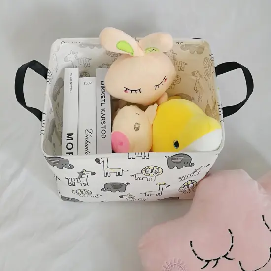 Summer basket Baby Gift Storage Basket Collapsible Nursery hamper Organizer Bin Waterproof Toy Box for Organizing {5}