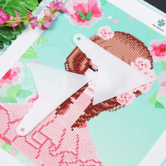 6Pcs 5D Diamond Painting Fix Adjustment Tools Aligning Repair Accessories Tools Scraper Modifier to Adjust Diamonds for Diamond DIY Cross Embroidery Stitch Kits for Adults, White {4}