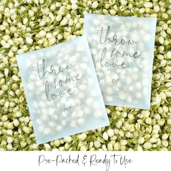 50 Pack Prefilled Confetti Packets | Biodegradable Confetti, Dried Flower Petals | Real Flower Petals to Throw at Wedding, Confetti Bags, Glassine Bags Rose Petals Wedding Send Off Ideas {3}