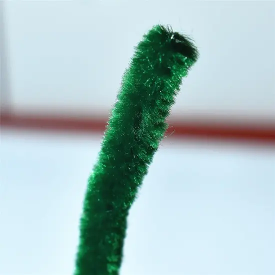 Dark Green Pipe Cleaners Craft (100 Pieces) Chenille Stems for DIY Art Creative Festival Day Decorations (0.24 x 12 Inch) {3}