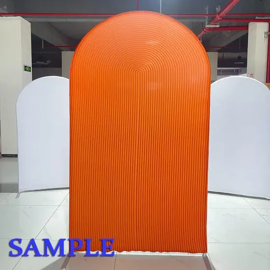 Light Tan Ripples Pattern Arch Backdrop Cover for Birthday Party Wedding Baby Shower Decorations Chiara Backdrops Arched Wall Frame Stands Covers Props GP-454 3ft * 6ft {5}