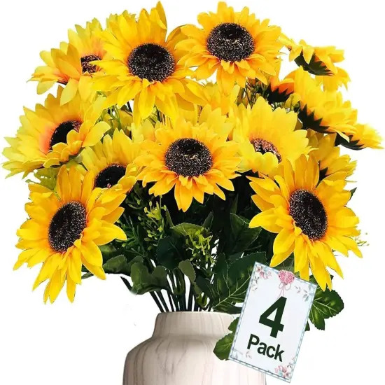 28Pcs Sunflowers Artificial Flowers Bulk Summer Decor Centerpiece {1}