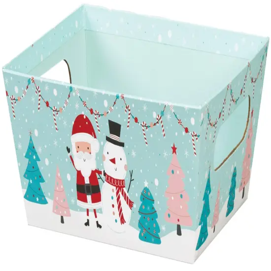 Pack/6: Winter Wonderland Baskety Tray - 9 x 7 x 3-1/2" {1}