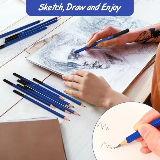 120 Pcs Graphite Sketch Pencil Set (8B - 5H) Professional Drawing Pencils for Beginners Pro Artists Drawing Art, Sketching {4}