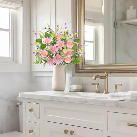 2 Bundles Summer Bushes Spring Artificial Flowers {4}