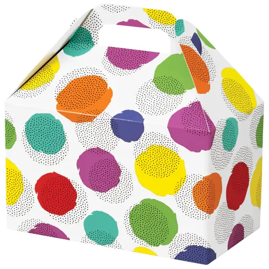 Pack/6: Dynamic Dots Gable Box - 8-1/2 x 5 x 5-1/2" {1}