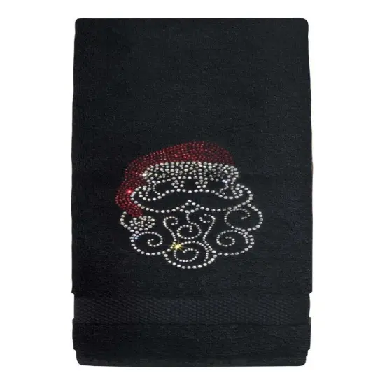 Santa Hand Towel Black {1}