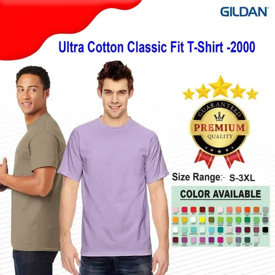 Gildan&reg; Ultra Cotton Classic Fit Short Sleeve Crewneck T-Shirt Metro blue {3}