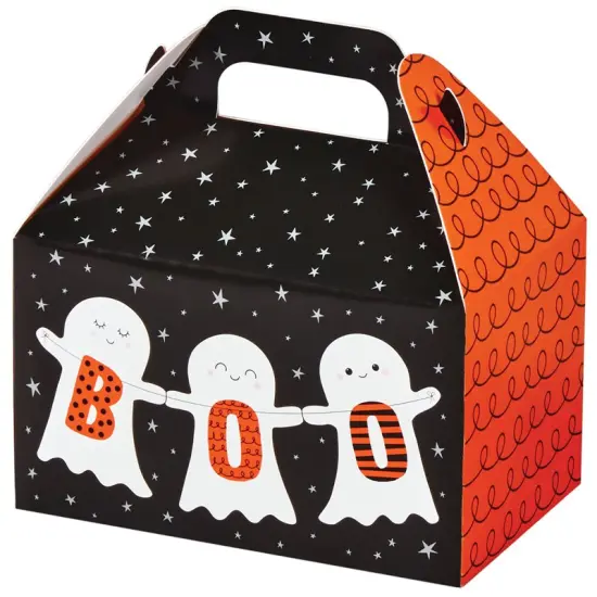 Pack/6: Halloween Boo! Party Favor Gable Box - 6 x 3-3/4 x 3-1/2" {1}