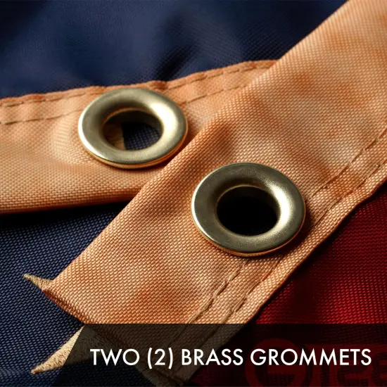 G128 Betsy Ross Tea-Stained Flag | 1x1.5 Ft | ToughWeave Pro Series Embroidered 420D Polyester | Historical Flag {2}