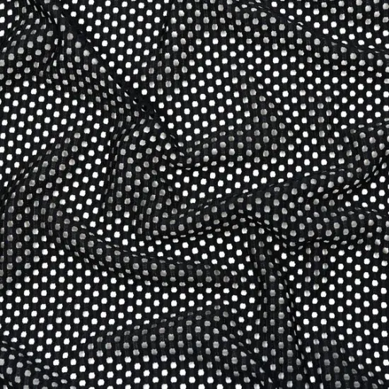 DotFlex Jacquard Stretch Mesh Fabric Black {5}