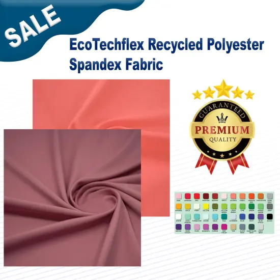 1 Yard Recycled Polyester Spandex Fabric Diva Blue {2}