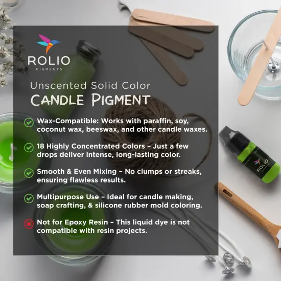 Rolio Candle Liquid Pigment Dye - 18 Solid Colors - 0.33 oz/10 ml each {3}