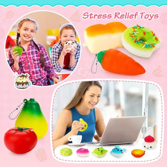 Upgraded Coluans 30Pcs Kawaii Squishies Random Super Slow Rising Squeeze Fidget Toy {5}