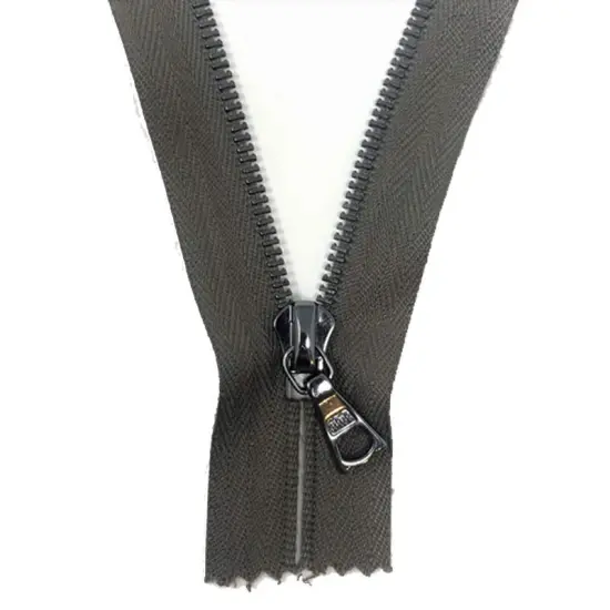 Zipper &ndash; Olive 4MM Gun Metal Teeth Closed Bottom 5.5" {3}