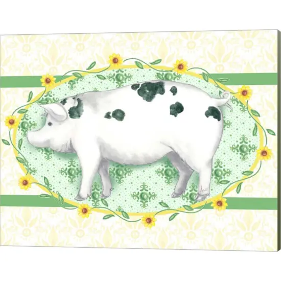 Piggy Wiggy III by Andi Metz 20" x 16" Canvas Wall Art {1}