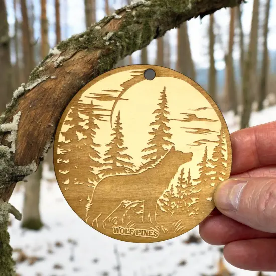 Ornament - Wolf Pines Raw Wood {6}