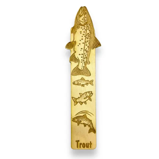 Bookmark - Trout - birch wood {1}