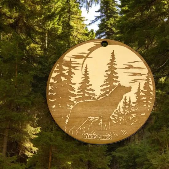 Ornament - Wolf Pines Raw Wood {3}