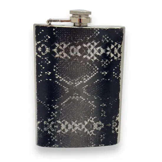 8oz Rattlesnake Stainless Steel flask {1}
