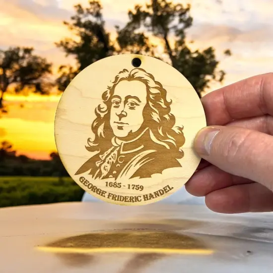 Ornament - George Frideric Handel Raw Wood {5}