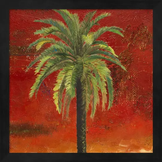 La Palma on Red III by Patricia Pinto 13" x 13" Framed Wall Art {1}