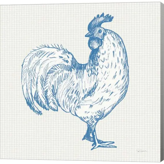 Cottage Rooster III by Sue Schlabach 12" x 12" Canvas Wall Art {1}