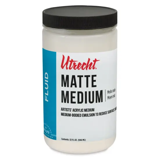 Utrecht Artists' Acrylic Fluid Medium - Matte Medium, 32 oz {1}