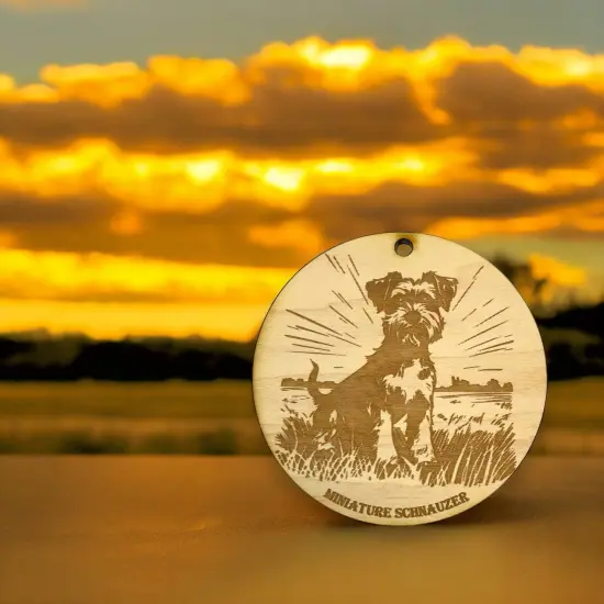 Ornament - Miniature Schnauzer Raw Wood {5}