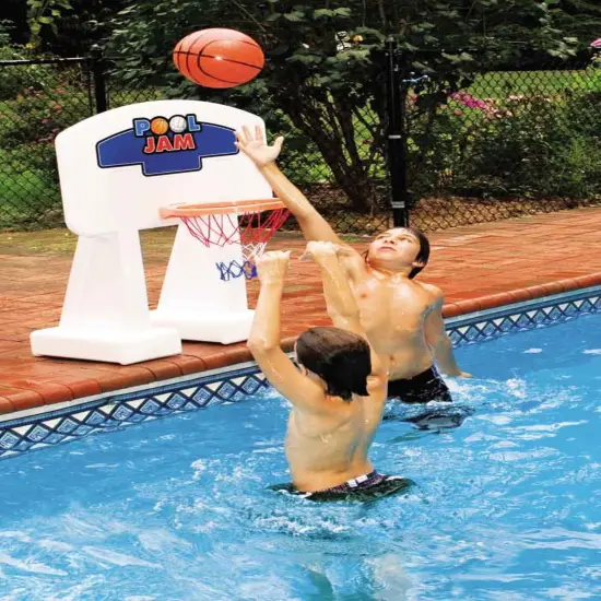 Swim Central Pool Jam Inground Water Basketball Game - 32.5&rdquo; White {5}