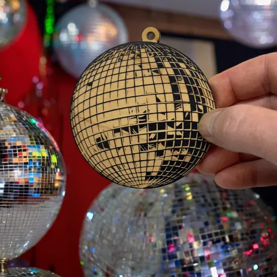 Ornament - Black - Disco Ball {5}