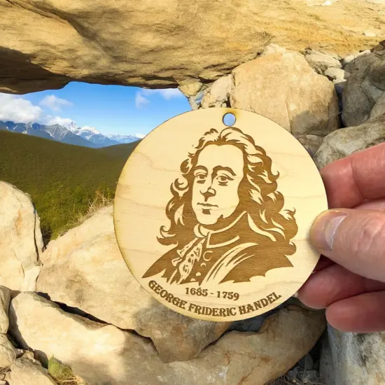 Ornament - George Frideric Handel Raw Wood {6}