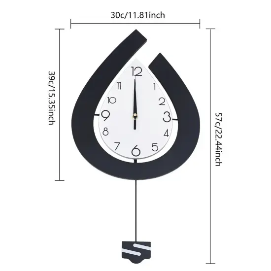 Large Wall Clock for Living Room Decor Big Pendulum Modern Silent Wall Clock {4}