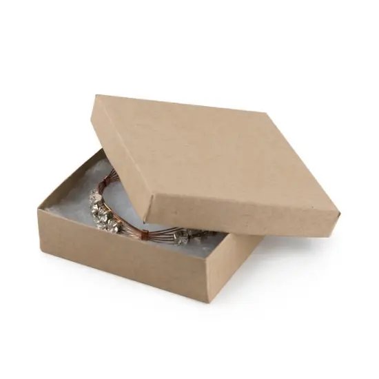 Kraft Cotton Filled Jewelry Box #33 (Case of 100) (Original Version) {4}