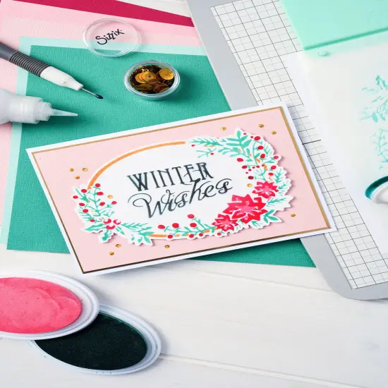 Sizzix A6 Layered Stencils 4/Pkg By Jen Long-Winter Wishes #3 {4}