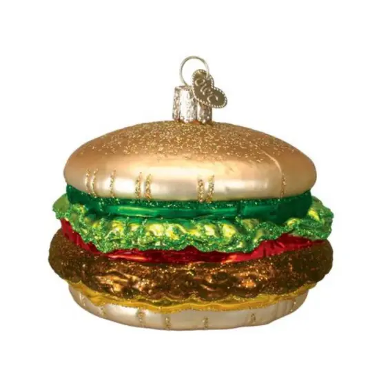 Old World Christmas 2.75 In Cheeseburger Christmas Tree Ornament , Ornament Fast Food Beef Burger Multicolored {1}
