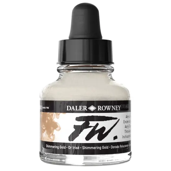 FW Acrylic Artists Ink 1oz-Shimmering Gold {1}