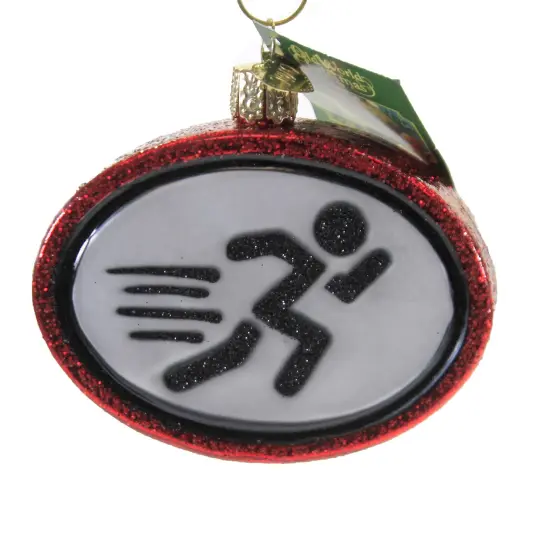 Old World Christmas 3.0 Inch 5K Run Tree Ornament , Running Competition Multicolored {2}