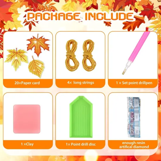 20 Pcs Fall Diamond Art Ornament {3}