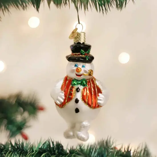 Old World Christmas 4.0 Inch Mr Frosty Tree Ornament , Ornament Snowman Pipe Multicolored {3}