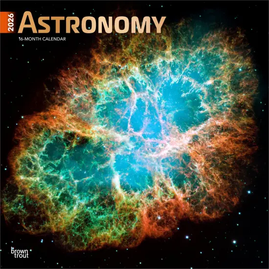 Astronomy | 2026 12 x 24 Inch (Hanging) Monthly Square Wall Calendar | Foil Stamped Cover | Plastic-Free {1}