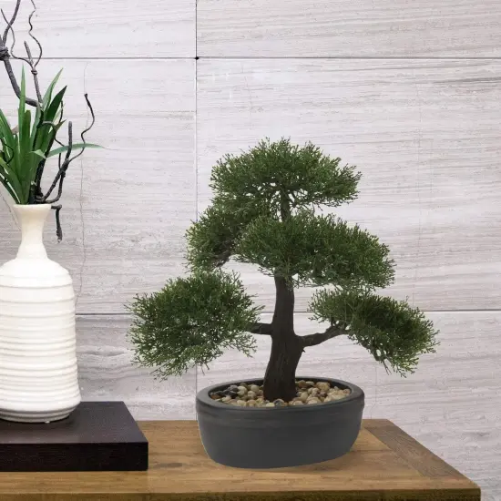 rtificial Bonsai Tree Juniper Faux Plants {3}