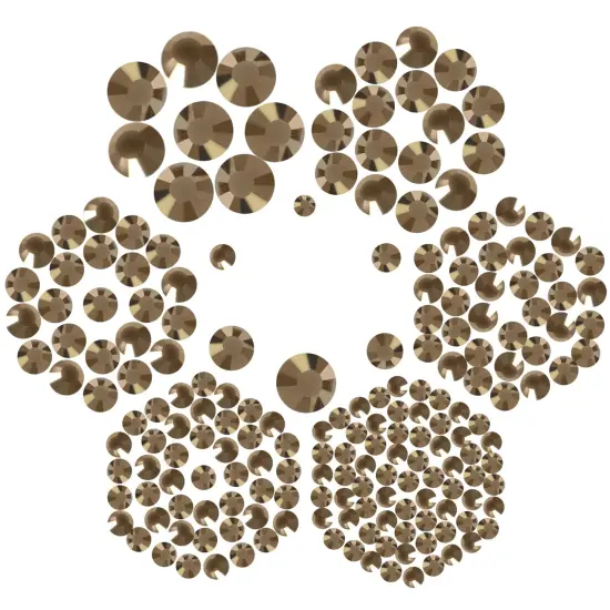 7000pcs+ Flatback Glass Hotfix Iron On Rhinestones Crystal for DIY Making with 1 Tweezer & 1 Picking Pen for Shoes, Clothes, Face Art, Bags, Manicure (Mine Gold, 5-Sizes) {5}