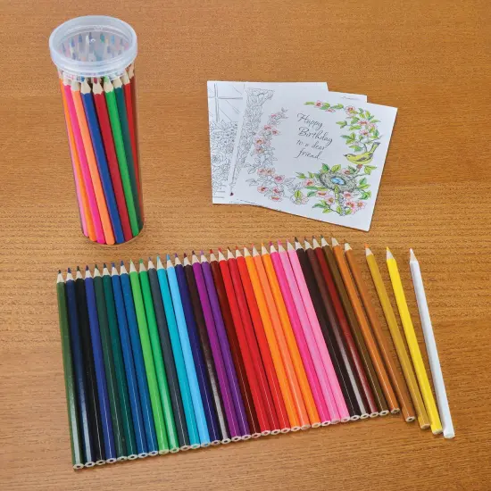 Collections Etc 36 Colored Pencils Deluxe Set with Storage Case {1}