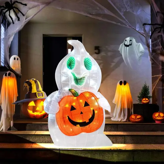 3FT 128 LED Pre-Lit Halloween Ghost Decor {1}