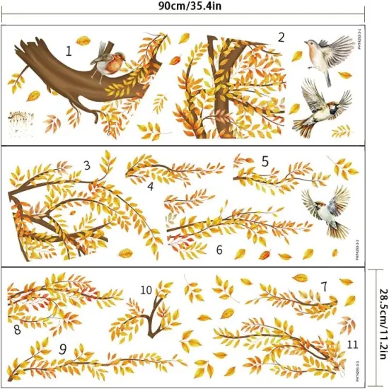 Large Fall Tree Wall Decal {5}